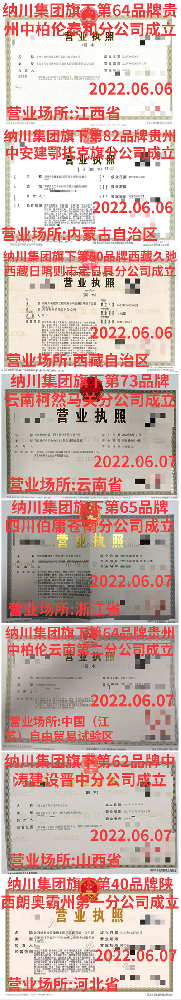 贵州中柏伦泰和分公司等8家分公司成立了